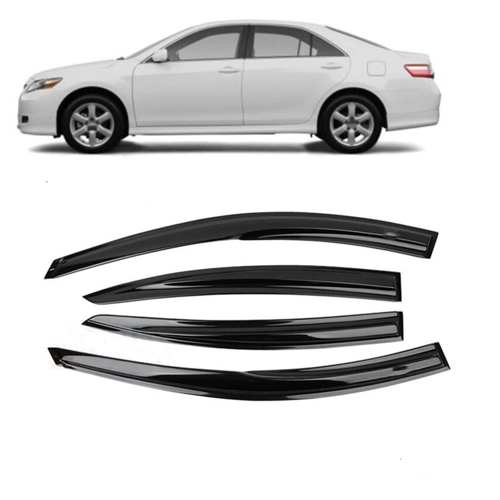 4 Pcs Acrylic Side Window Deflector Smoke Window Visor Sun Rain Deflector Guards For Toyota Camry Sedan 2007 - 2011