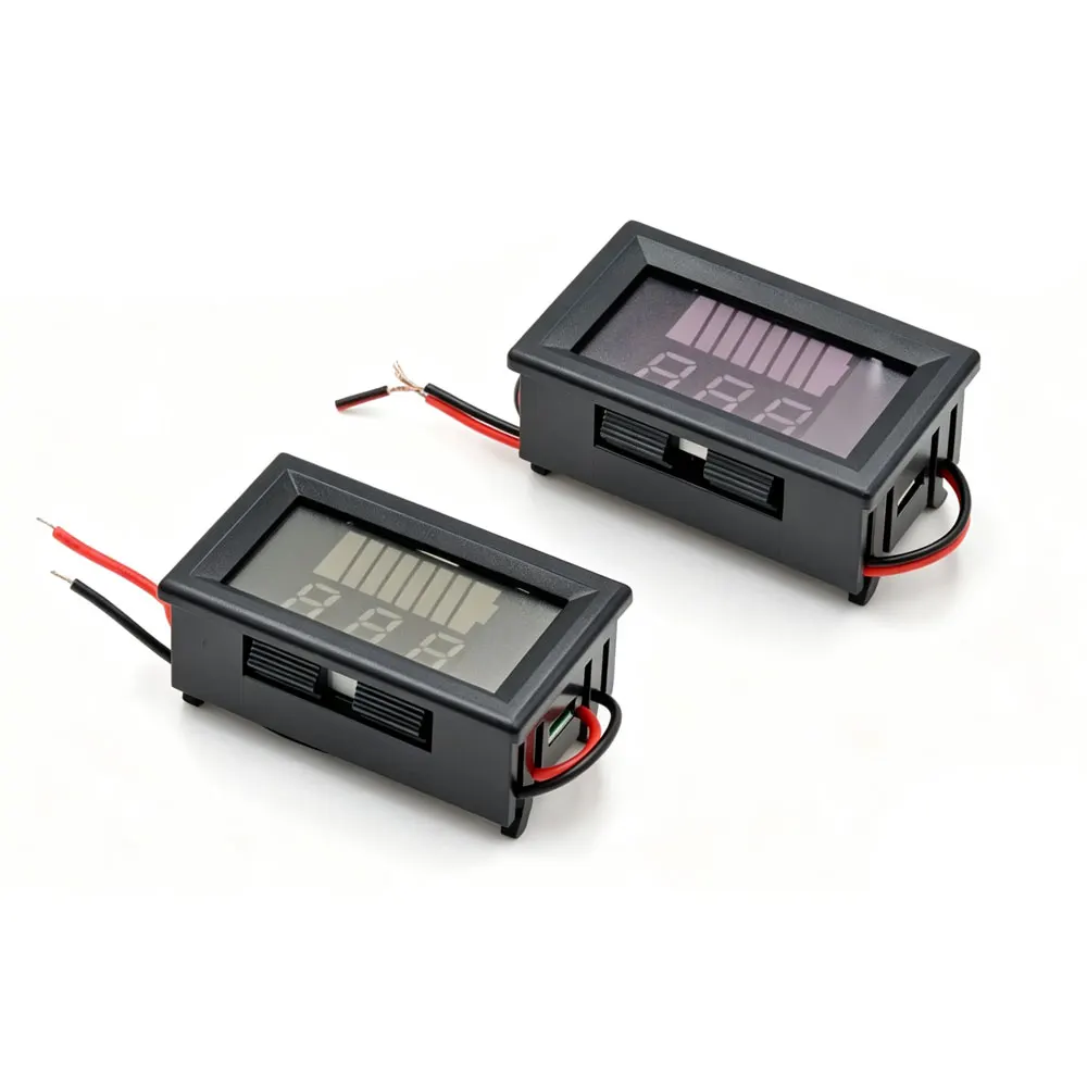 Car Battery Charge Level Indicator 12V 24V 36V 48V 60V 72V Lithium Battery Capacity Meter Tester Display LED Tester Voltmeter