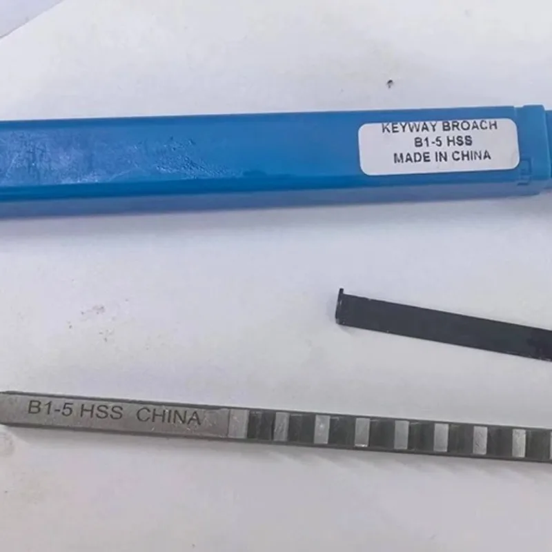 5mm B1 Push-Type Keyway Broach Metric Sized with Shim High Speed Steel Cutting Tool for CNC Machine