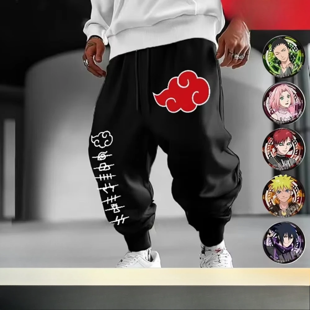 MINISO اليابانية الكلاسيكية أنيمي البضائع جديد فضفاض Uchiha Itachi الذكور السراويل الخريف والشتاء الرجال والنساء الرياضة طماق #1
