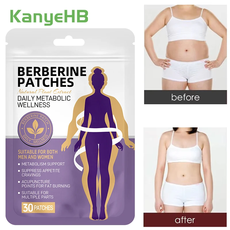 30Pcs=1Bag Weight Loss Patches Belly Fat Burner Patch for Body Shaping Advanced Weight Loss Herbal Extract Body Care Patch W066