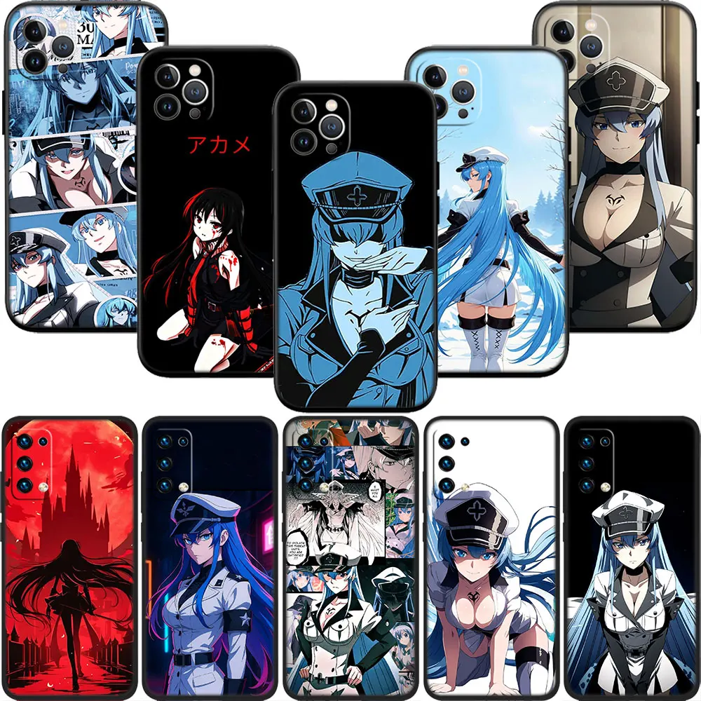 Мягкий чехол для телефона LO8 Anime Esdeath для iPhone SE X XS XR 11 16E 17 Pro Max Air 8 7 6 6s Plus