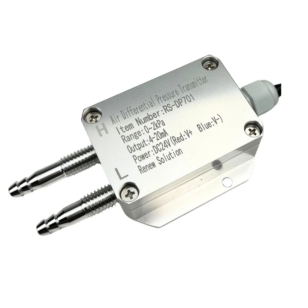 【Hot】4-20mA Differential Pressure Transmitter Air Duct Digital Display Pressure Wind  Transmitter Sensor