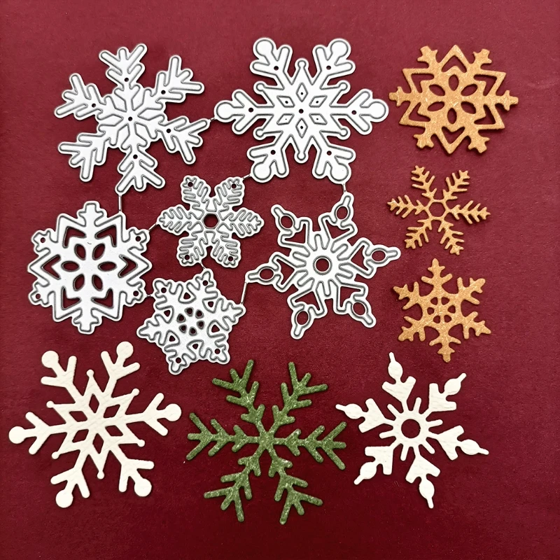 6 styles Christmas Snowflake Metal Cutting Dies Scrapbooking Photo Die Cut Embossing Cutter Decoration