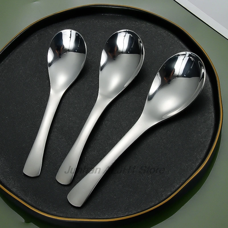 Thickened Stainless Steel Soup Spoon Multipurpose Kitchen Tableware for Home & Hot Pot Durable Soup Scoop Cooking Tool F1