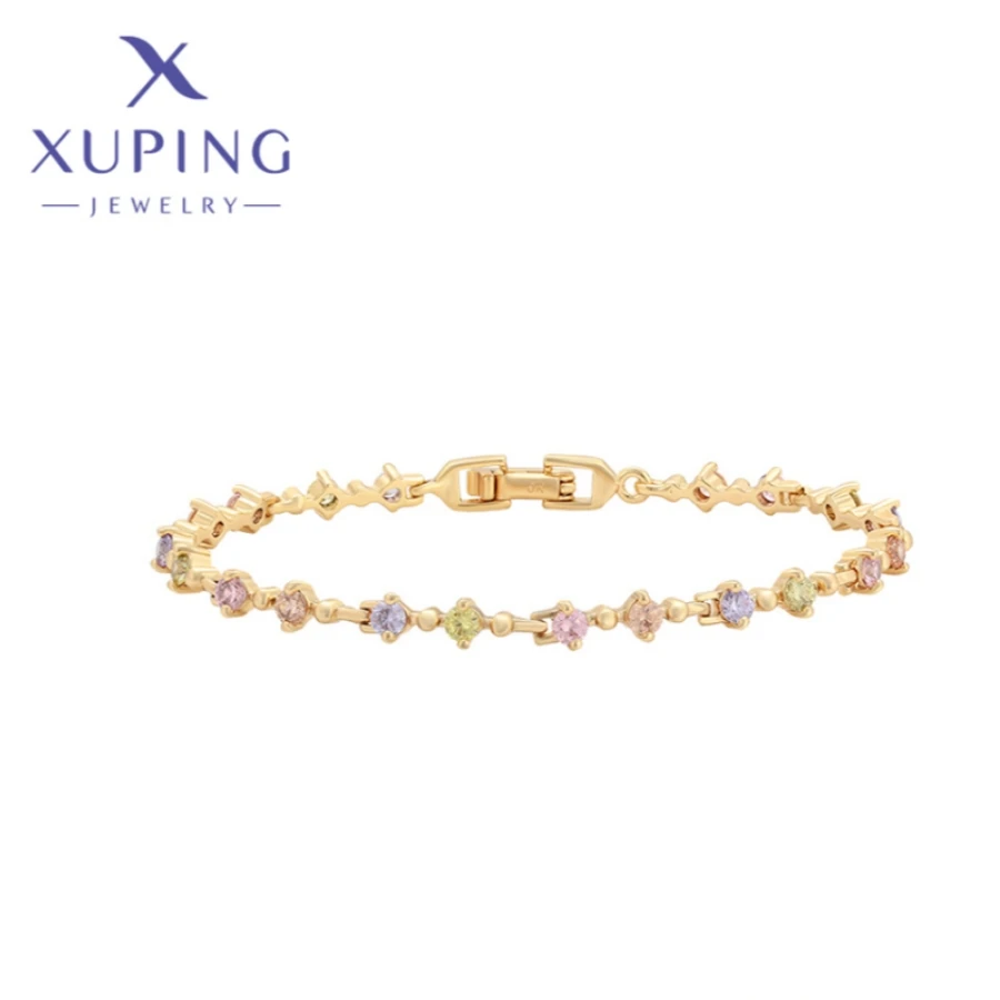 Xuping Jewelry Hot Trendy Exquisite Elegant Style Women's Bracelets Light Gold Color Birthday Christmas Girl Gift X000926194