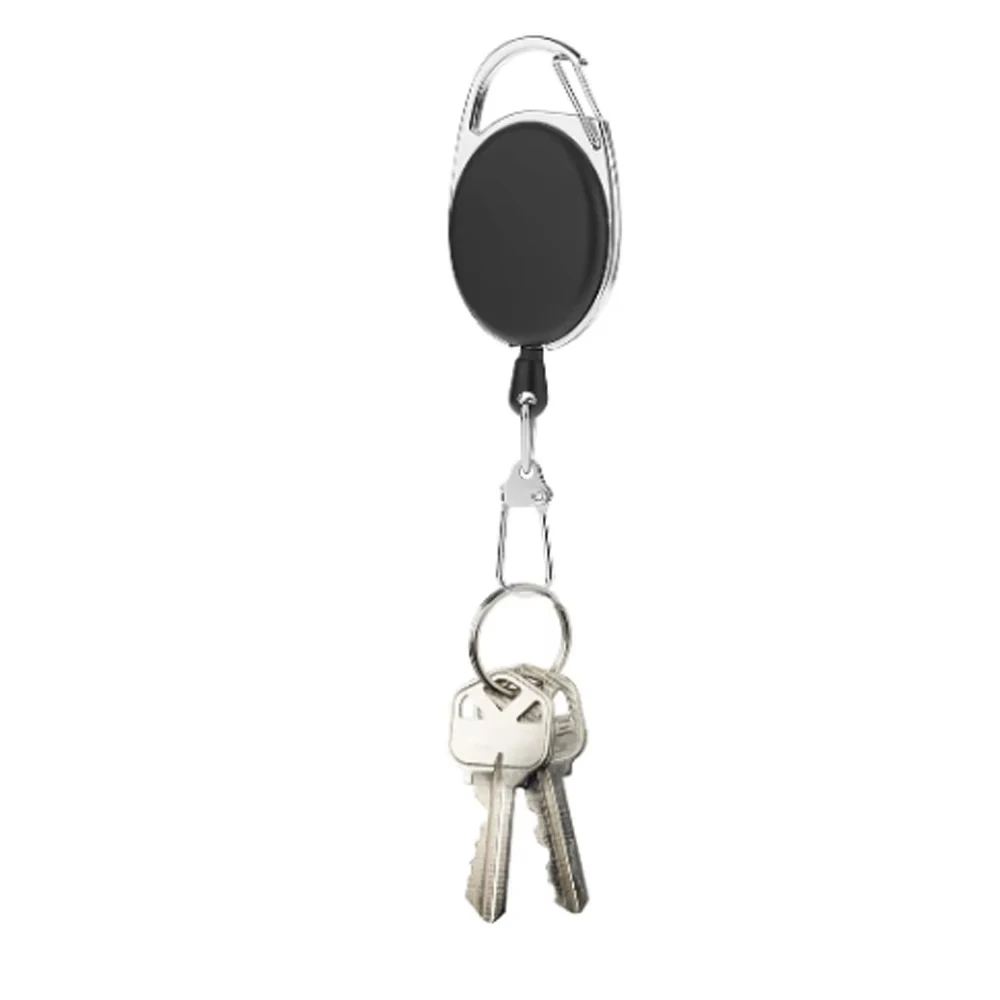 Elastic Key Chain Fly Fishing Retractor Tools Extractor Keeper Retractable Key Chain Zinc Alloy Key Rings