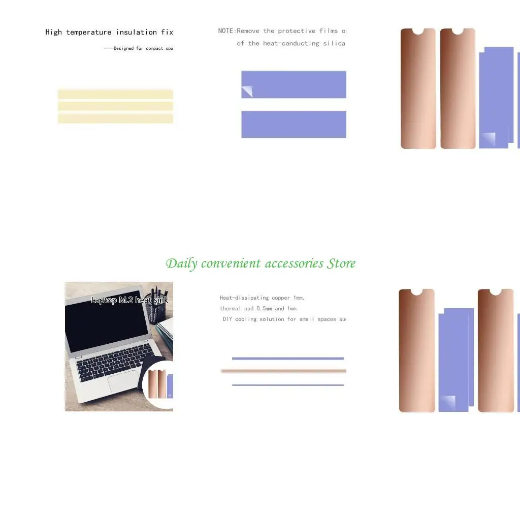 

97QB Professional M.2 NVMe SSD Heat Sink M.2 2280 SSD Heatsink Thermal Pad Screw Perfect for Gamers and PC Enthusiasts