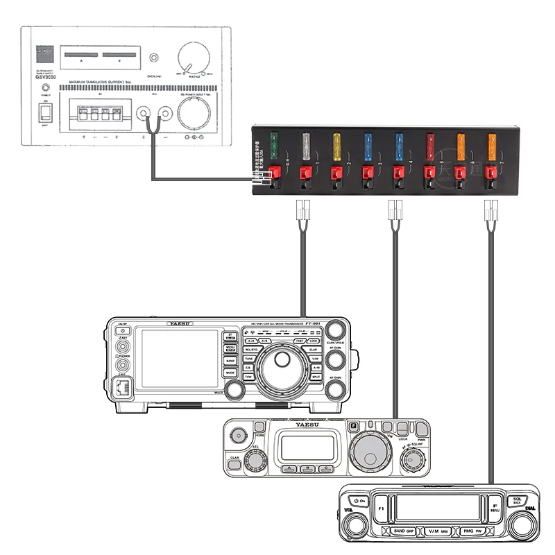 8-Port/ 5-Port  AP8/AP5  DC Power Supply Current Distributor Splitter For Shortwave Radios Ham Radio