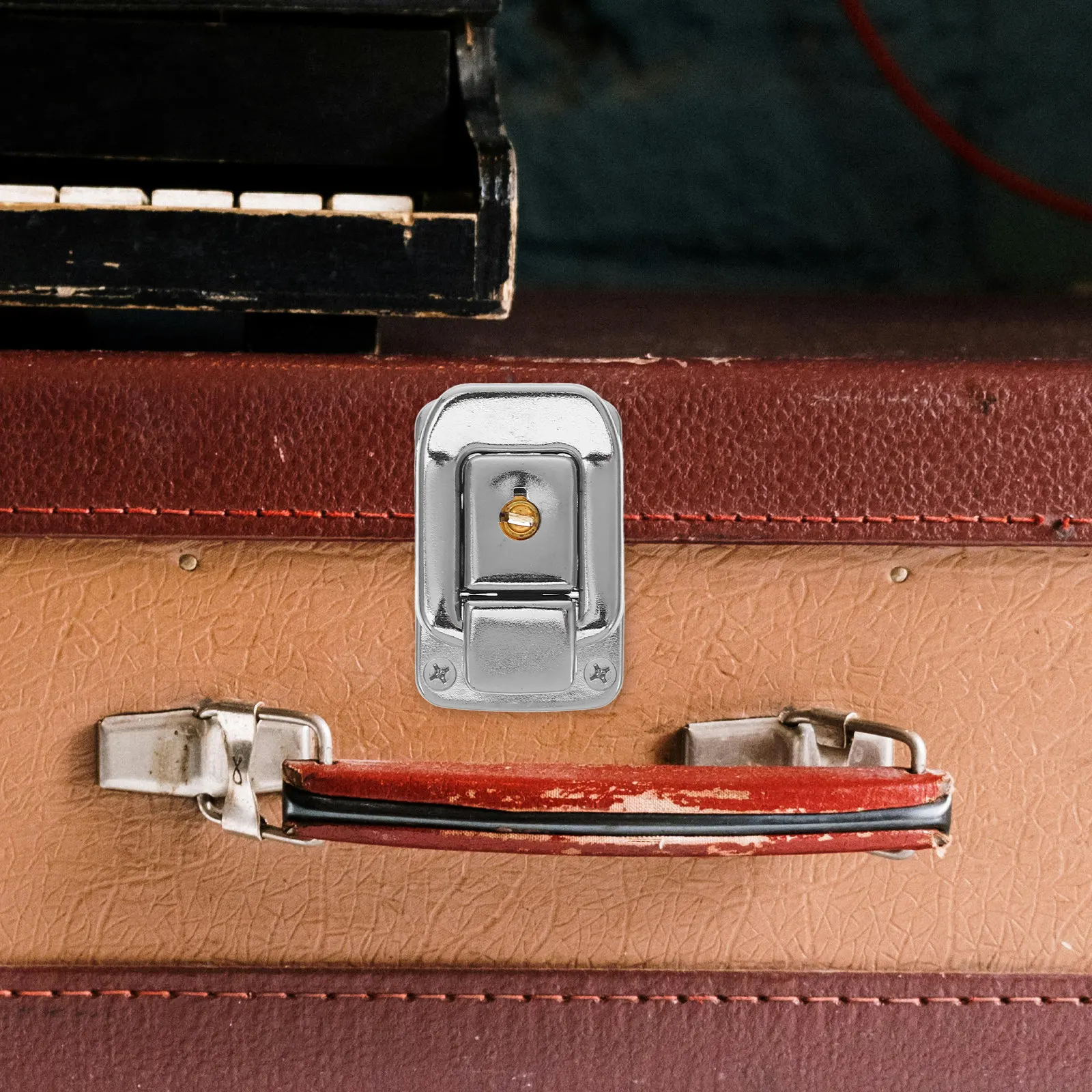 Suitcase Lock Hasp Metal Toggle Latch Compact Locking Latch for Suitcase Travel Bag Guitar Case Vintage Jewelry Box Buckle