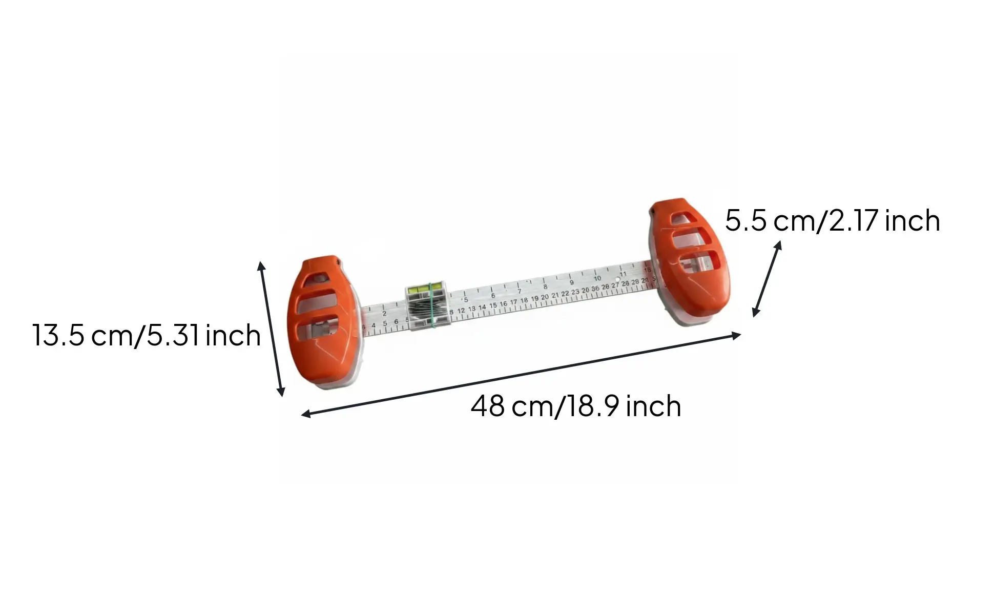 Picture Hanging Leveling Tool Ruler Precise Alignment Picture Hanger Tool with Leveling Tool Wall Frame Hanging Tool Sturdy ABS