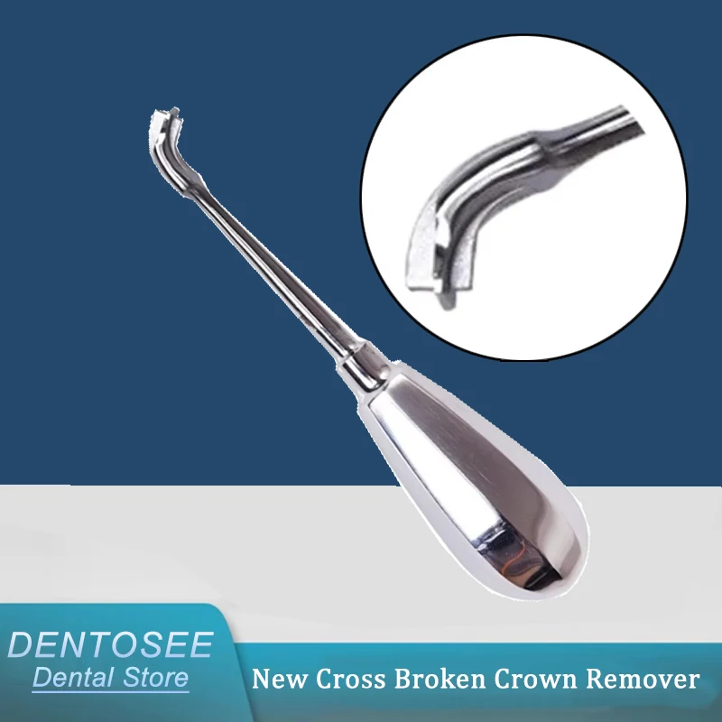 

Dental Crown Spreader Drill Metal Handle Broken Remover Tool Non-Slip Root Elevator Restoration Dental Cross Device