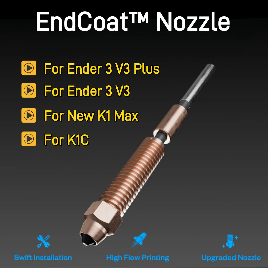 

Бегринт и плод EndCoat™Сопло с быстрой заменой для Creality K1C / NEW K1MAX / Ender-3 V3, обновленные детали для 3D-принтера