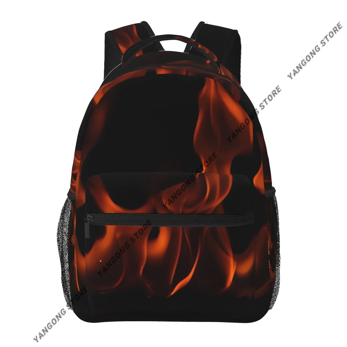 Fire Flames Backpack For Teenagers Boys Children Student School Bags Unisex Laptop backpack Travel Shoulder Bag