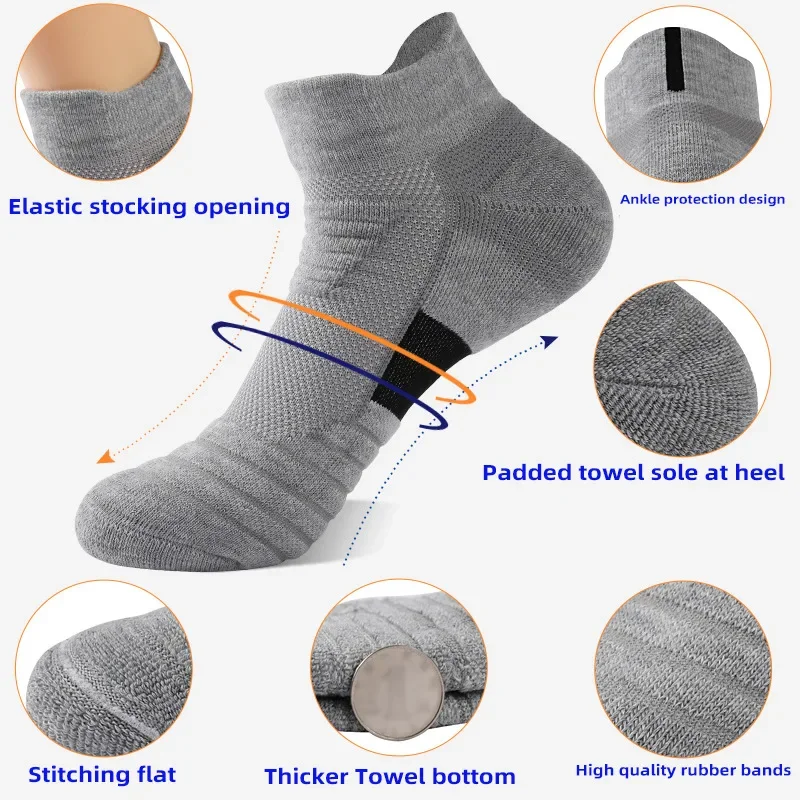 Anti-slip Football Socks Men Women Cotton Sock Short Long Tube Soccer Basketball Sport Socks Breathable Deodorous Socks