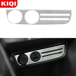 Stainless Steel Cigarette Lighter Panel Cover Decorative Stickers Trim Sticker for Peugeot 2008 208 2014 - 2018 Accessories