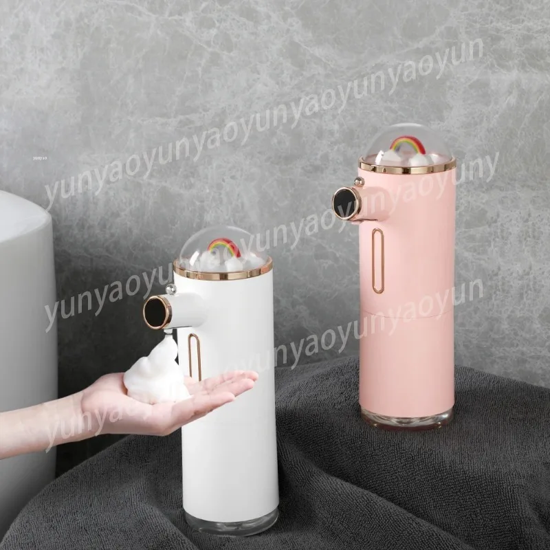 Newest Design Patent  Rainbow Pink Automatic Liquid Pump Touchless Hand Wash Machine  Sensor  Measuring Foam Soap Dispenser