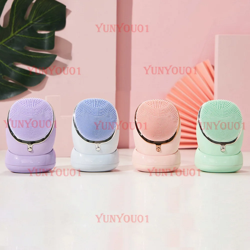 Wireless Rechargeable Silicone Facial Cleanser Electric Facial Cleanser Importer Waterproof Ultrasonic Pore Cleaner