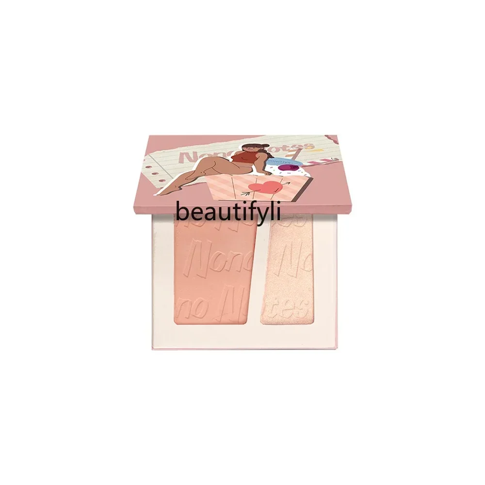 

L11 yj Sweetheart Recipe Румяна Пластина Highlight Интегрированная пластина Двухцветный ремонт и осветление макияжа Натуральный