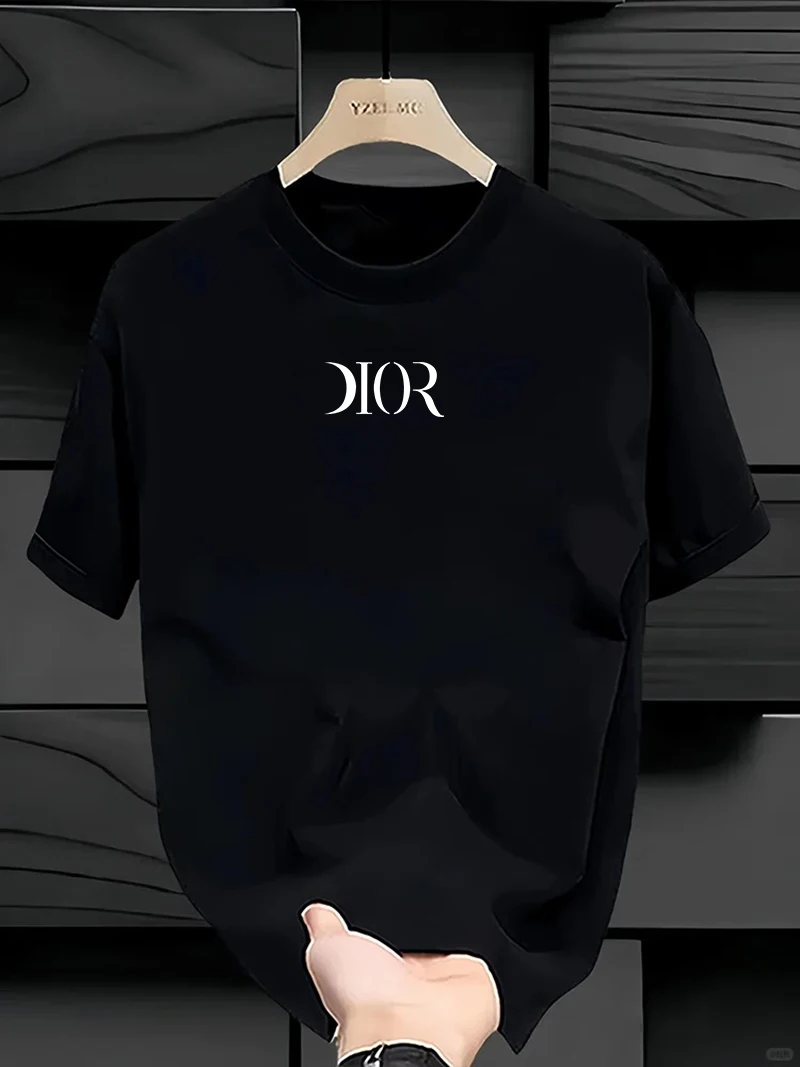 Neue Summe Luxus Marke T-shirt Reine Baumwolle Flache Druck Große Größe Rundhals Kurzarm männer und frauen Top t-shirt