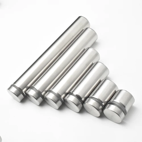 Imagen 2 del producto Sujetadores de vidrio de 4/ 6 piezas, separadores de publicidad acrílica de acero inoxidable de 12mm, pasador de clavos, tornillos de fijación de cartelera, Hardware