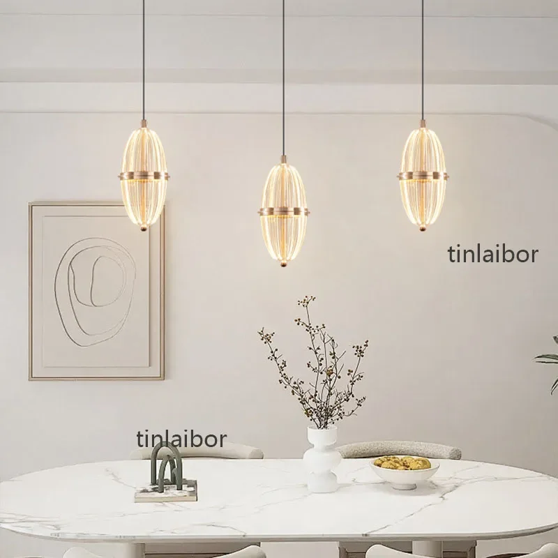 TINLAIBOR Luxury Bedside Pendant Light, Creative and Personalized Bar Counter, Dining Room, Bedroom Bedside Small Pendant Lamp