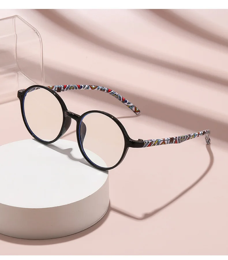 Lesebrille, stilvolle, übergroße, runde Rahmen, hochauflösende Unisex-Presbyopie-Brille gegen Blaulicht mit Plus-Dioptrien – Detail 7