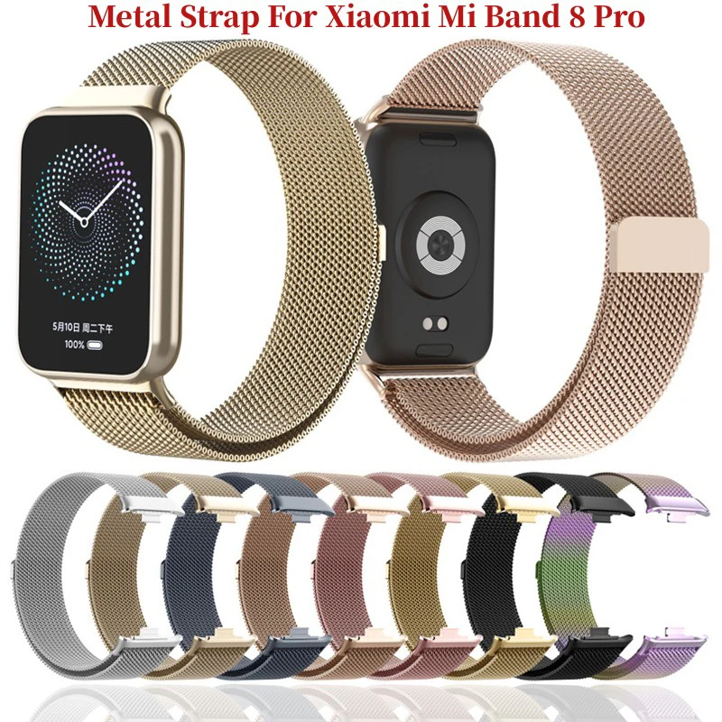 

Metal Strap For Xiaomi Mi Band 8 Pro Stainless Steel Watchband Bracelet For Xiaomi Miband 8 Pro SmartWatch Replacement Wristband