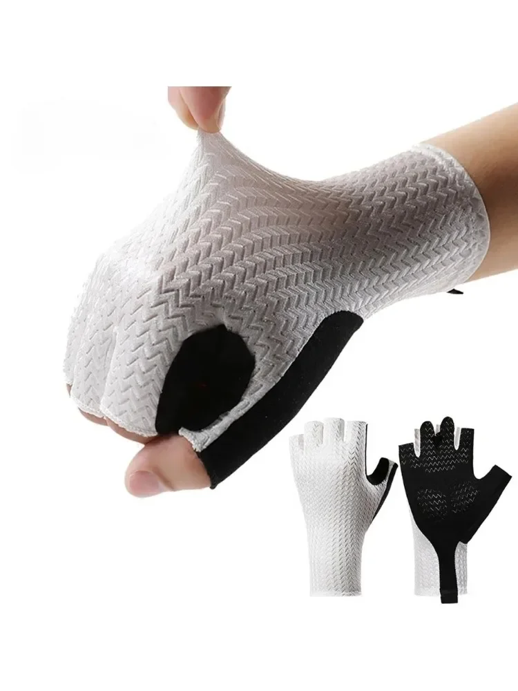 AliExpress NONE 1Pair M/L/XL Summer Breathable Half Finger Cycling Gloves Ultralight Road Bike Gloves Anti-Slip Silicone Pad Cooling Sport Gear