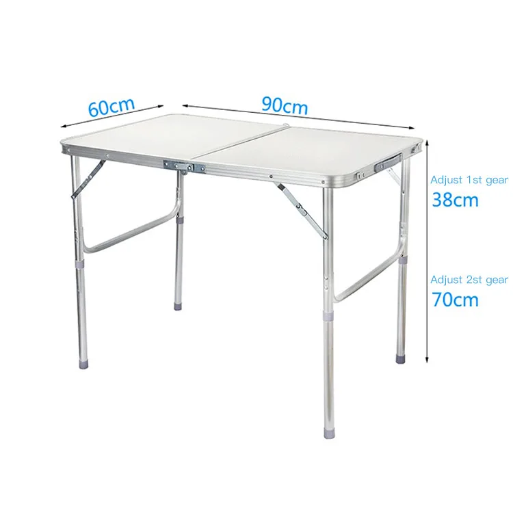 stllf Outdoor Camping Table Picnic Table Silver Lightweight Adjustable Height Folding Table Legs
