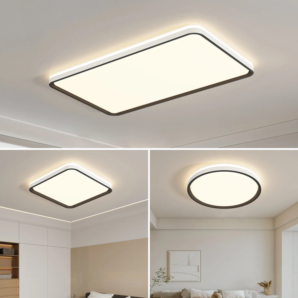 Lâmpada do teto LED moderno para sala de estar, quarto, vestíbulo, estudo, luz, controle remoto, proteção para os olhos, luminárias domésticas