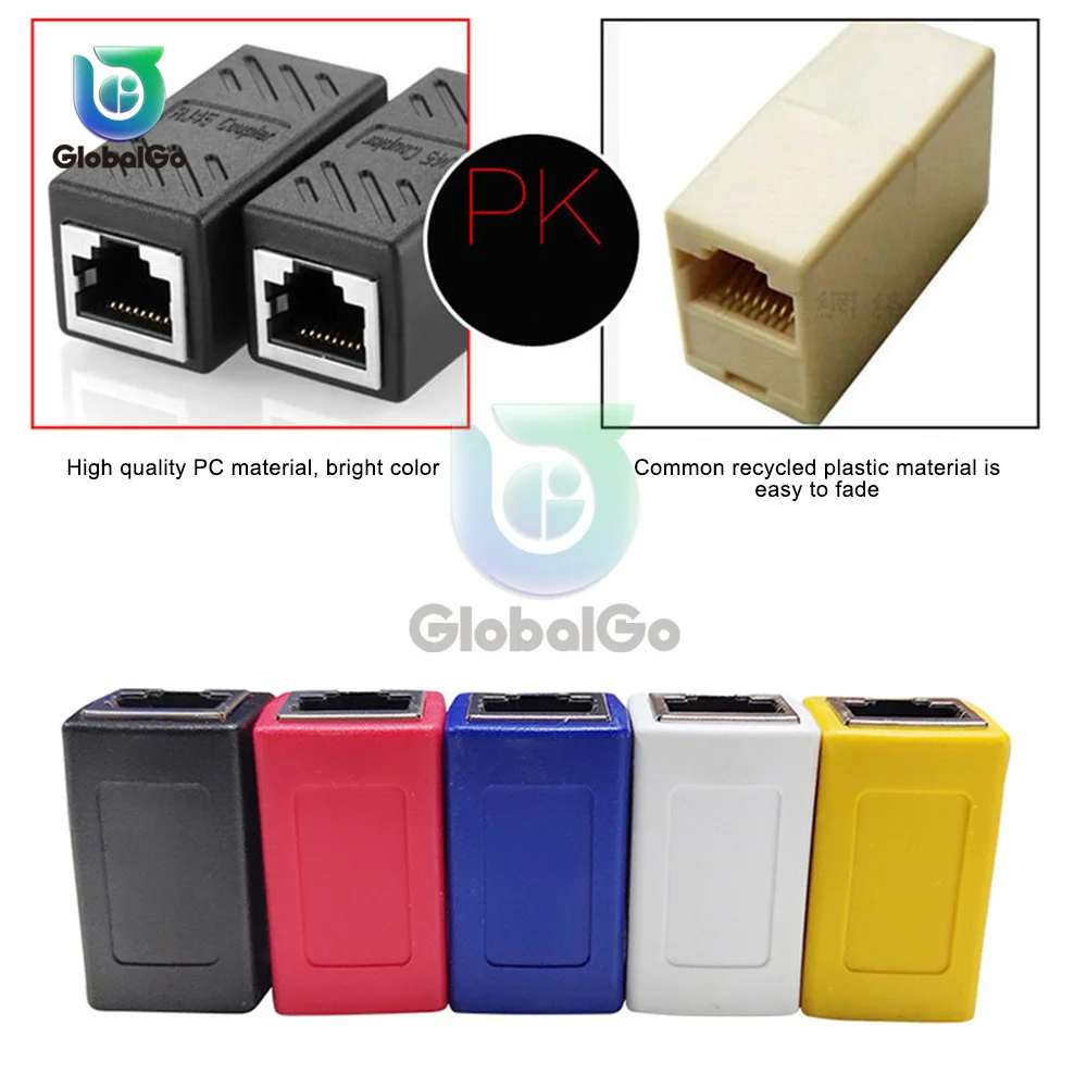 RJ45 Connector Network Ethernet Extender Extension Converter Adapter Gigabit Interface Female to Female Network Connector