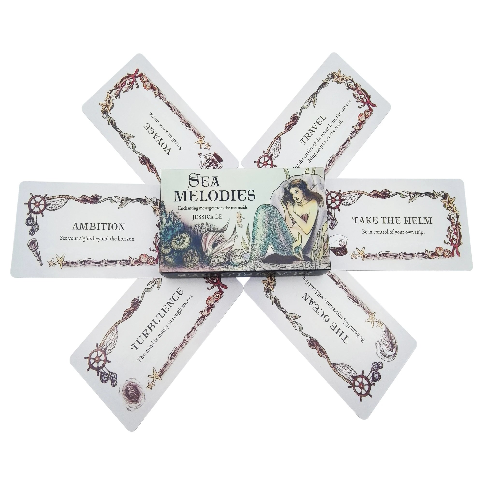 

Карты Oracle с морскими мелодиями, 40-делое сообщение из Русалок Таро, английское издание для гадания, Borad, играющие в игры, подарок