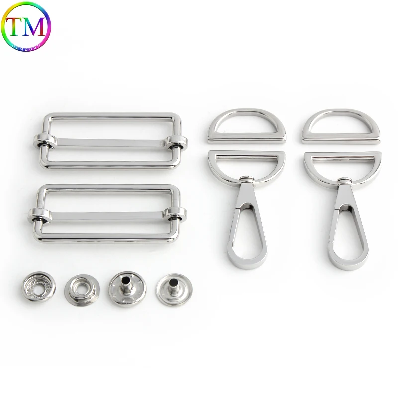 1/5/10Sets Stainless Steel Metal Hanger Clasp Locks Bag Hardware Accessories For Women\'s Handbag Clasp Lock Buckle Leather Craft