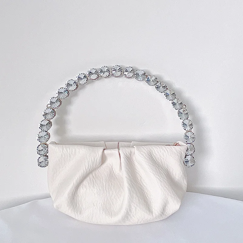 Ins Women's Clutches Fashion Mini Simple Rhinestone Evening Handbag