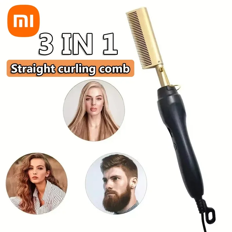 Xiaomi Electric Hair Brushes  2 In 1 Curling Iron Electric Curling And Straightening Dual-purpose Comb Hair Straightening Brush