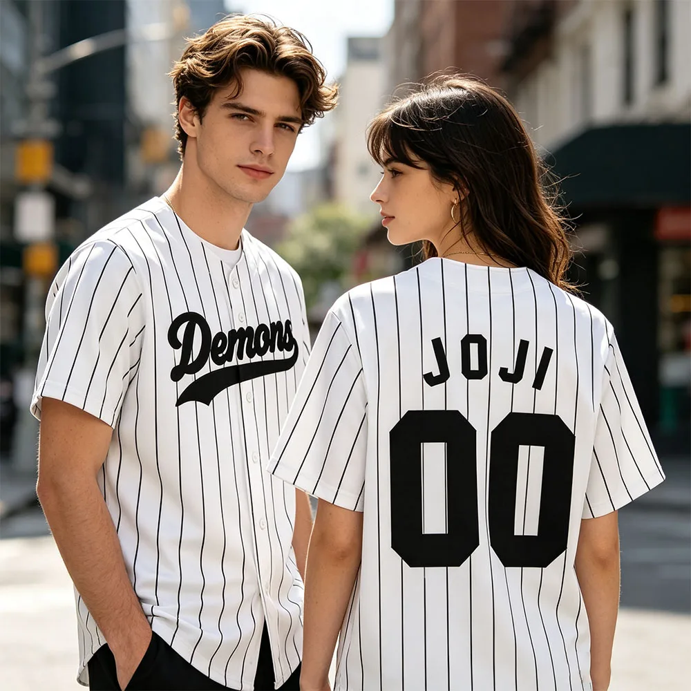 Men Women Clothing Joji Demons 00 Baseball Jersey Short Sleeve Summer Button Up Shirt Casual Fashion Design Graphic Merch Tops