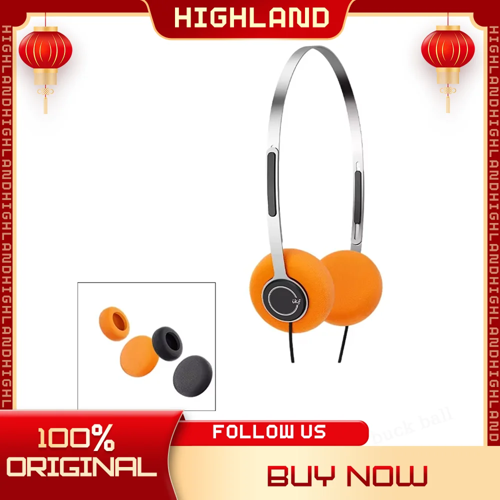 Ikf Y3 Headset Retro Wired Headphone Designs Anc Hifi Koss Style Lightweight Headsets Metal Design Two-Channel Stereo Headphones