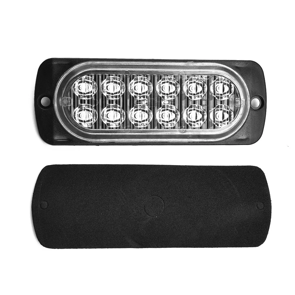 12LED オフロード車フォグレッドライトランプトレーラートラック安全緊急作業フォグレッドライトランプ DC 12V 〜 24V 36 ワット LED 緊急ライト