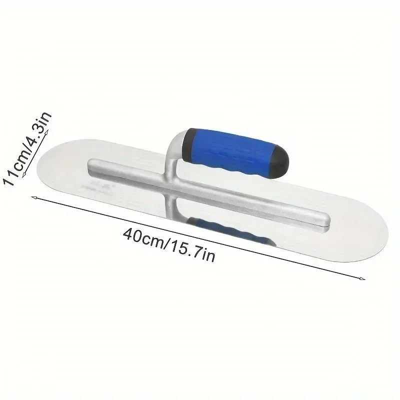 Stainless Steel Round Trowel (Plastic Handle) – Multi-Purpose Construction Hand Tool for Plaster, Putty and Concrete Finishing
