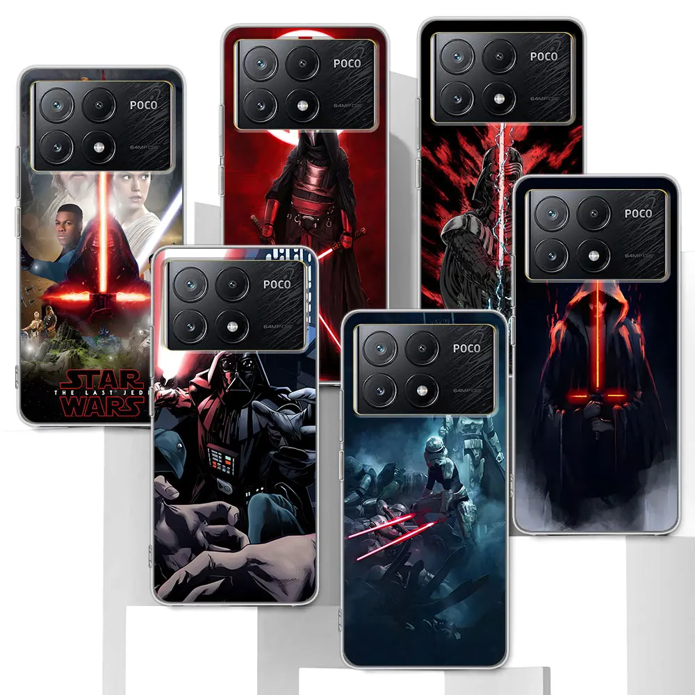 Darth Vader Star Wars Case for Xiaomi Poco X6 X4 F4 X3 X5 F5 M5s Pocophone F1 F3 M3 F2 M4 Pro M5 TPU Transparent Phone Cover