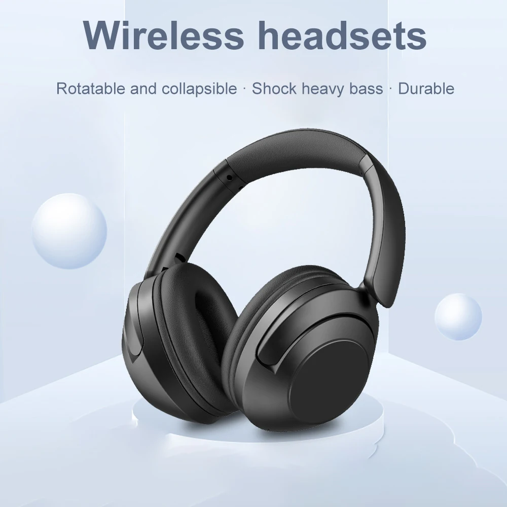 

Bluetooth-гарнитура складная с шумоподавлением, большие наушники
