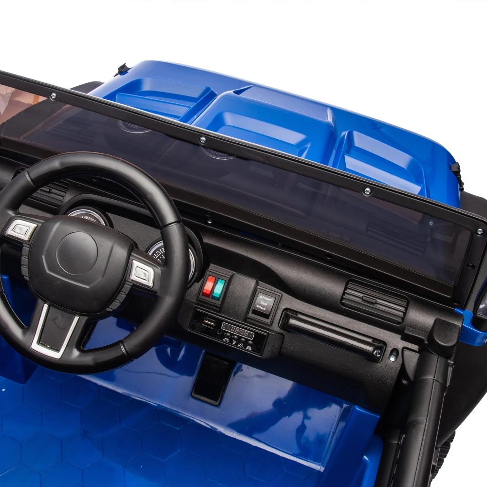 24V deux places enfants montent sur camion voiture avec contrôle des parents lumières LED deux ceintures de sécurité indépendantes adaptées aux enfants tout-terrain âgés de 3 ans et plus