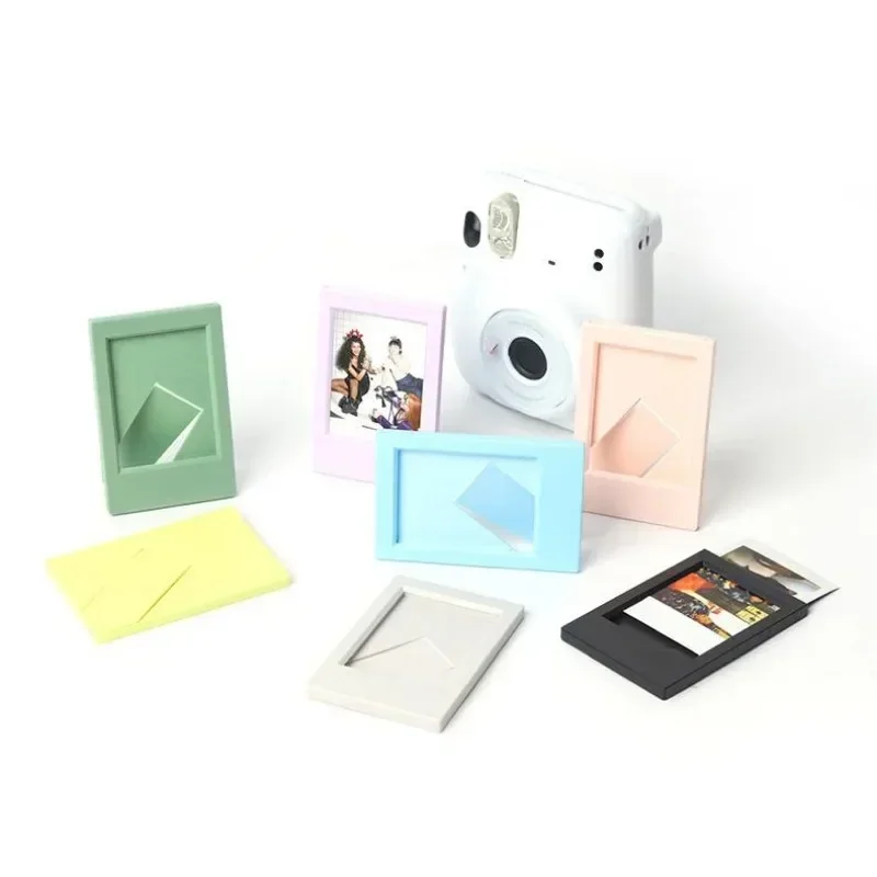 1pc Suitable For Polaroid Mini 3 Inch Classic Vertical Picture Frame Creative Seven-color Set Color Photo Frame Frame Table