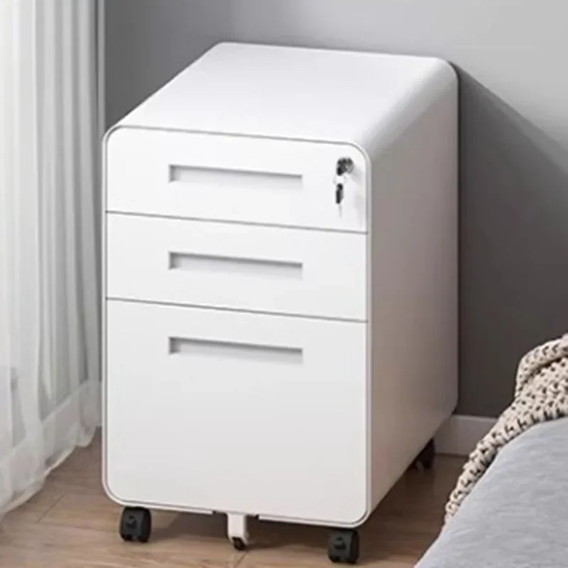 Wheels White Filing Cabinet Drawers Mobile Corner Display Office Cupboards Designer Stash Modular Furniture Modular Furniture