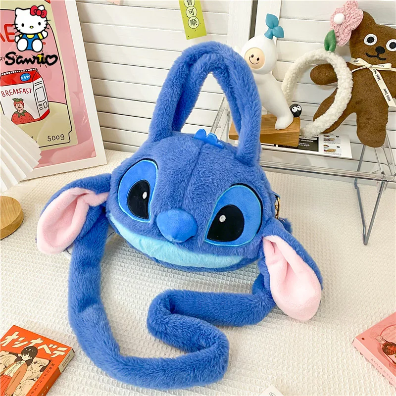 Borsa a tracolla Disney Stitch Cartoon Lilo & Stitch zaino in peluche giocattoli borsa a tracolla in peluche borsa da ragazza borsa morbida per bambini