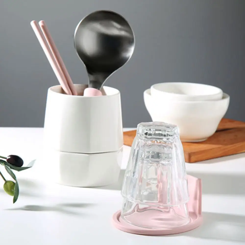 Household With Spoon Rack Korean Soup Spoon Set Silicone Handle Heat-resistant Tablespoon Anti-scalding Hot Pot Spoon Cooking view 2