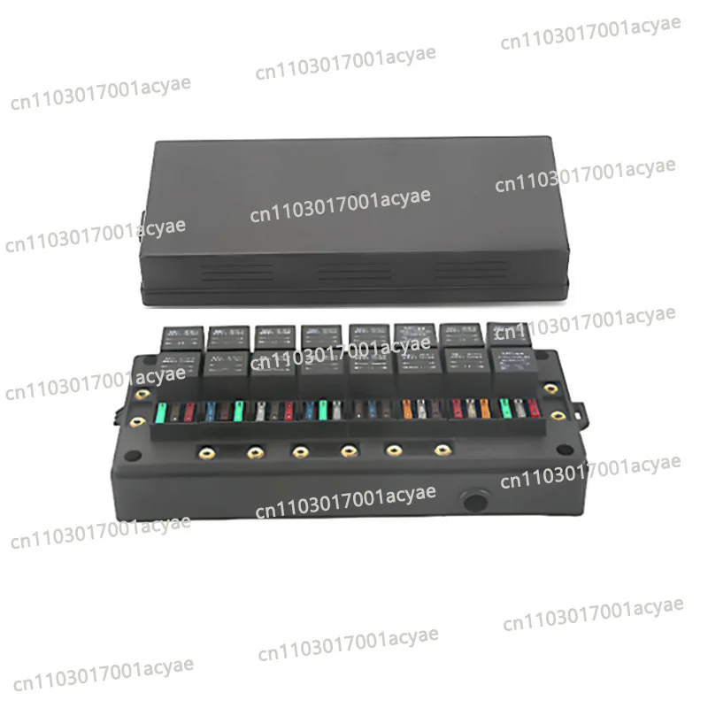 Automobile main control box with wiring harness for modified vehicles, automobile 16-way relay box 24-way fuse