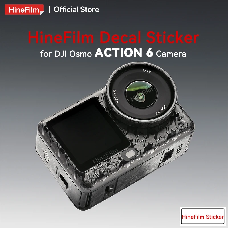 

Hinefilm Skin for Osmo Action 6 Decal Skin for DJI Osmo Action6 Camera Sticker Protective Wraps Cover Film
