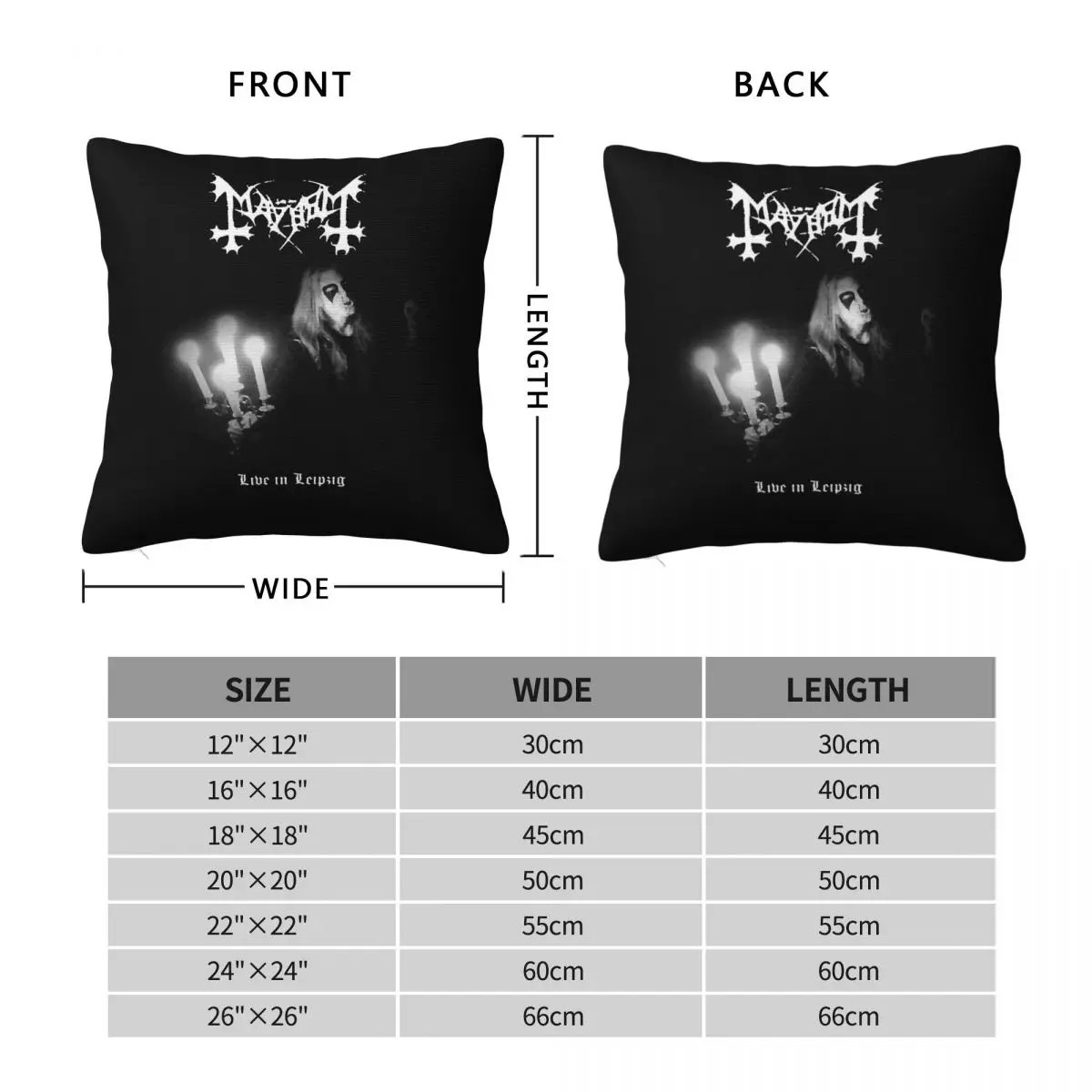 Mayhem Live In Leipzig Square Pillowcase Polyester Linen Velvet Printed Zip Decor Throw Pillow Case Sofa Cushion Cover 18